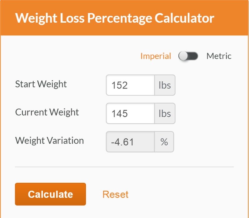 weight loss calculat